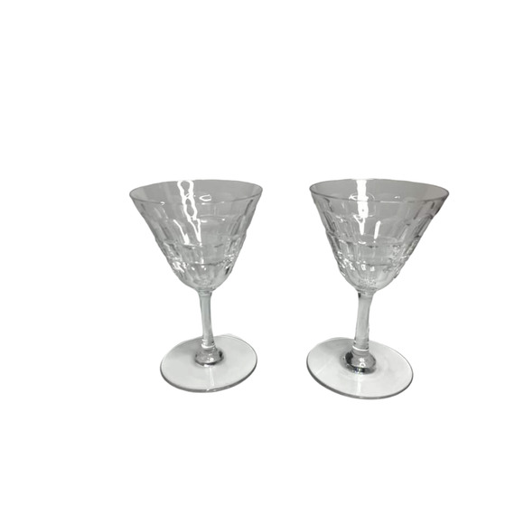 Baccarat Clear Crystal Glasses Set of Two - Picture 2 of 7